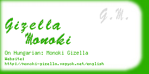 gizella monoki business card